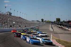 2025 Cup Gateway pack racing III - Hendrick Motorsports teammates Kyle Larson, No. 5 Chevrolet, and William Byron, No. 24 Chevrolet (Credit: Sean Gardner/Getty Images via NASCAR Media)