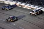 Ryan Preece, driver of the #60 Trimble Ford, Chris Buescher, driver of the #17 Kroger/Tree Top Ford, and Christopher Bell, driver of the #20 Rheem Toyota, race during the NASCAR Cup Series Cook Out Southern 500 at Darlington Raceway on August 31, 2025 in Darlington, South Carolina. (Photo by Logan Riely/Getty Images)