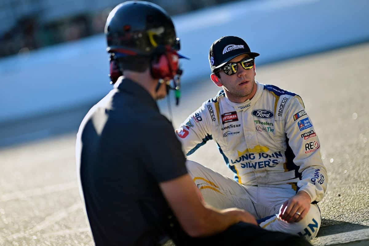 NASCAR CRAFTSMAN Truck Series New Hampshire- Chandler Smith talks with his crew chief Jon Leonard