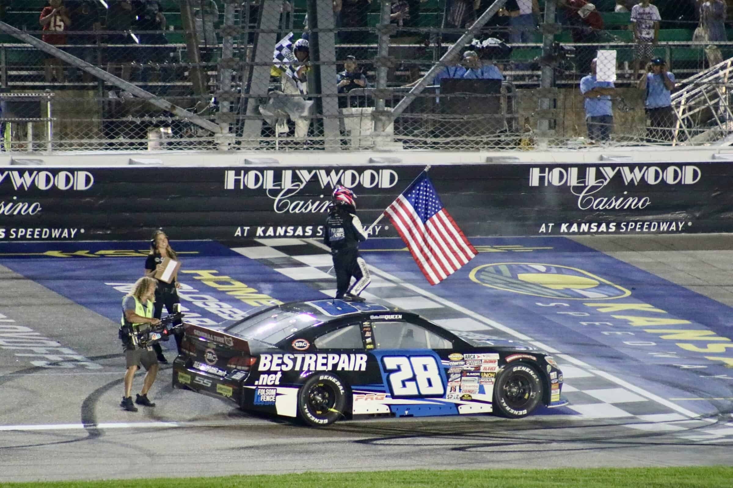 2025 ARCA Kansas II Brenden Queen woohoo II (Credit: Danny Peters)