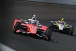 Will Power and Colton Herta in the 2025 April Open Test at Indianapolis Motor Speedway.