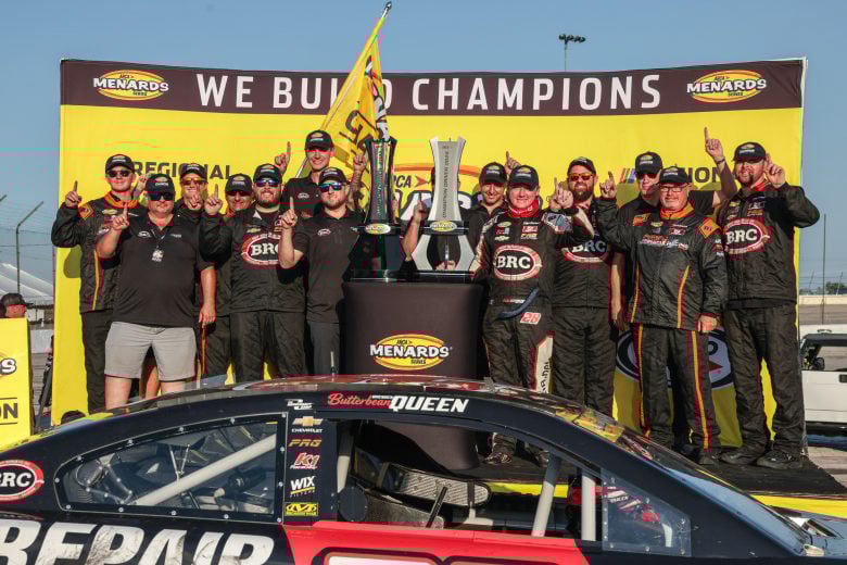 2025 ARCA Toledo Brenden Queen celebration (Credit: Zack Silver/ARCA Racing used with permission)