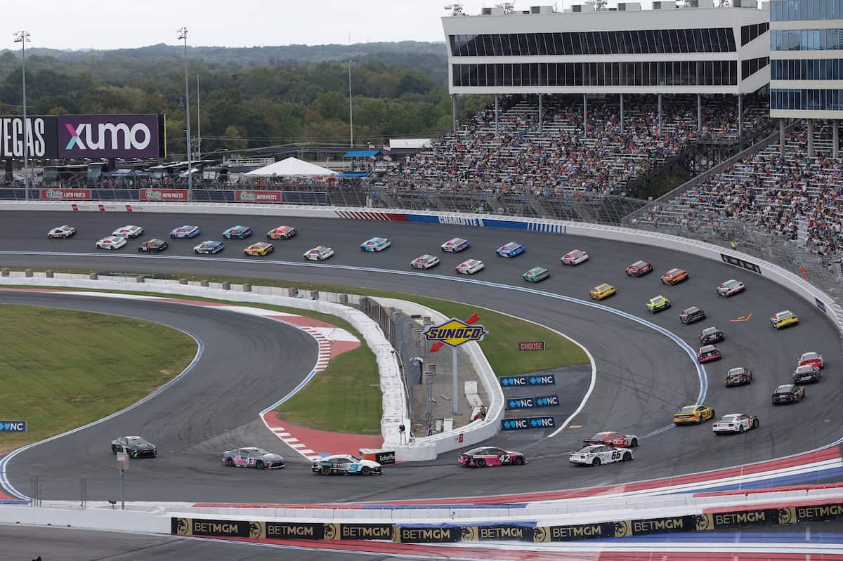 NASCAR Cup Series Charlotte ROVAL- Toyota Pace Car, #88: Shane Van Gisbergen, Trackhouse Racing, WeatherTech Chevrolet, #45: Tyler Reddick, 23XI Racing, Jordan Brand Toyota Camry, #54: Ty Gibbs, Joe Gibbs Racing, Monster Energy Toyota Camry, #5: Kyle Larson, Hendrick Motorsports, HendrickCars.com Chevrolet, 71, #20: Christopher bell