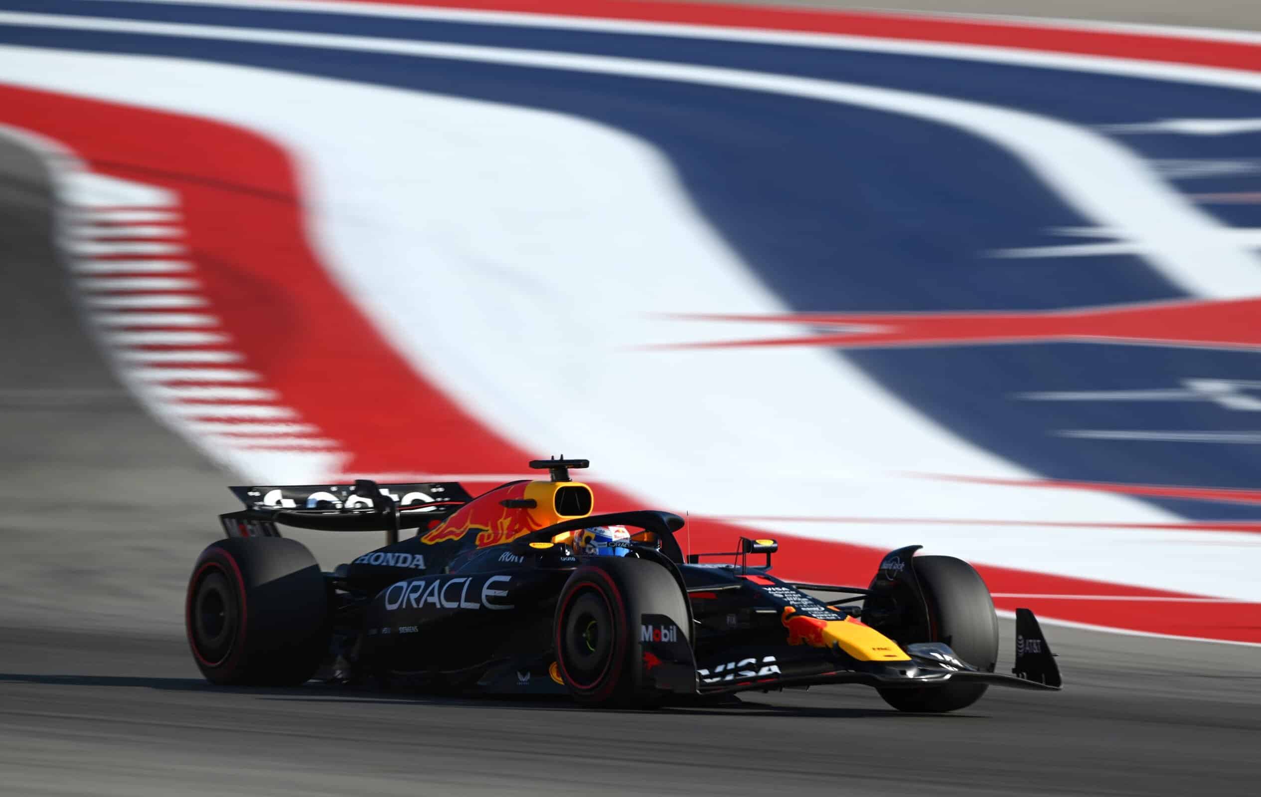 Max Verstappen drives for Red Bull during qualifying for the 2025 Formula 1 United States Grand Prix.