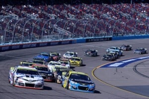 2025 ARCA West Phoenix II pack racing II - Brent Crews, No. 18 Joe Gibbs Racing Toyota, and Tristan McKee, No. 77 Spire Motorsports Chevrolet (Credit: Matthew T. Thacker/NKP)