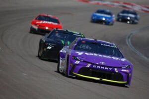 2026 Cup Las Vegas I pack racing IV - Denny Hamlin, No. 11 Joe Gibbs Racing Toyota (Credit: Sean Gardner/Getty Images via NASCAR Media)