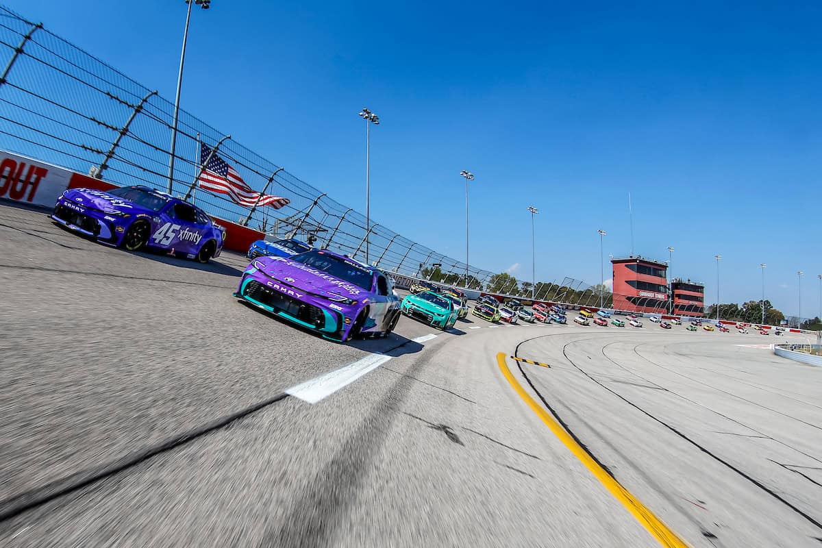#45: Tyler Reddick, 23XI Racing, Xfinity Toyota Camry, #23: Bubba Wallace, 23XI Racing, Columbia Toyota Camry
