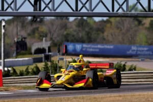 Alex Palou drives for Chip Ganassi Racing during the 2026 NTT IndyCar Series Children's of Alabama Indy Grand Prix at Barber Motorsports Park.