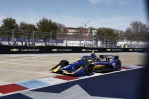 Kyffin Simpson drives for Chip Ganassi Racing during the 2026 NTT IndyCar Series Java House Grand Prix of Arlington.