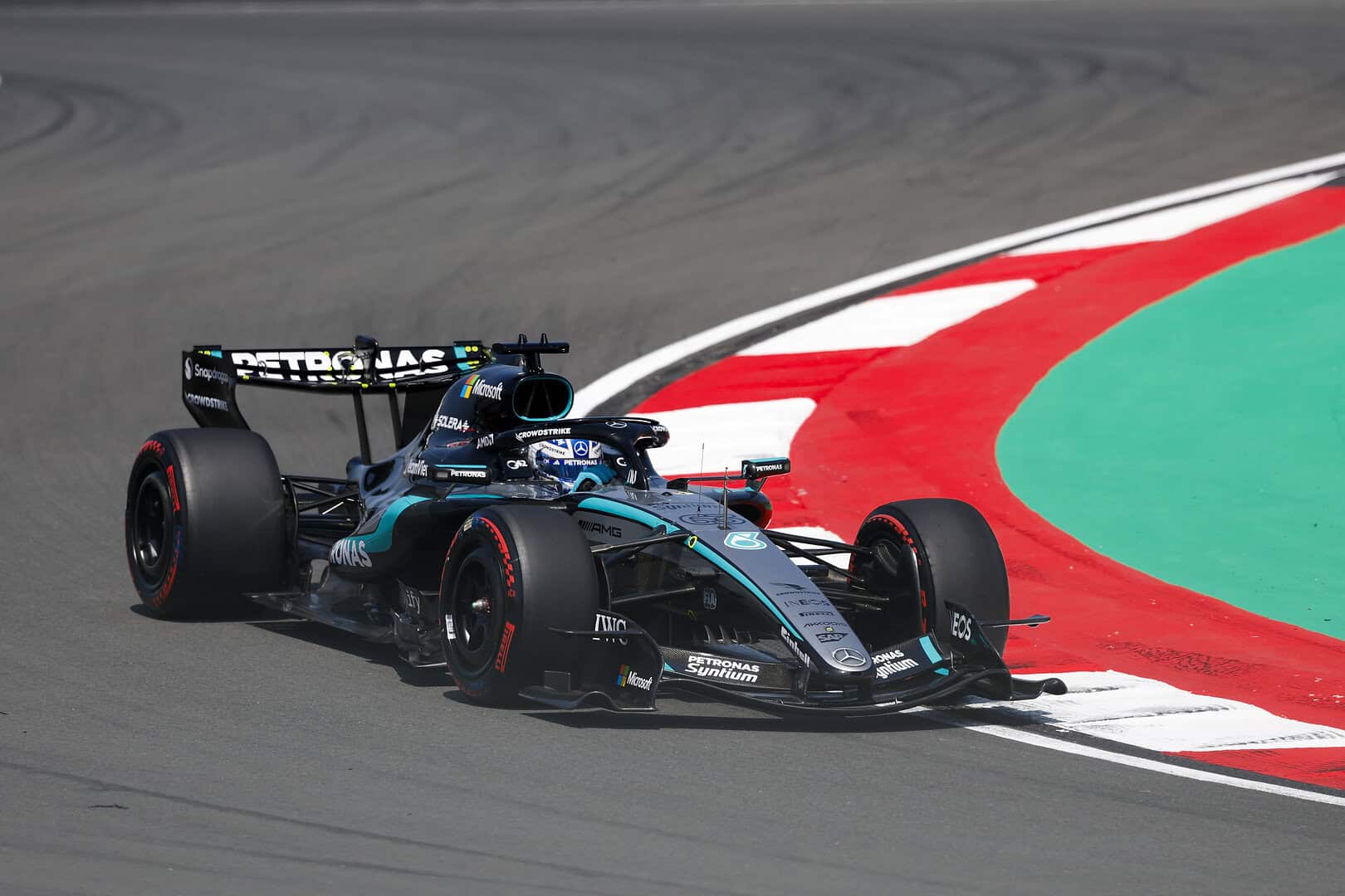 George Russell during practice for the Grand Prix of China, 3/13/2026 (Photo: Lintao Zhang/LAT Images)