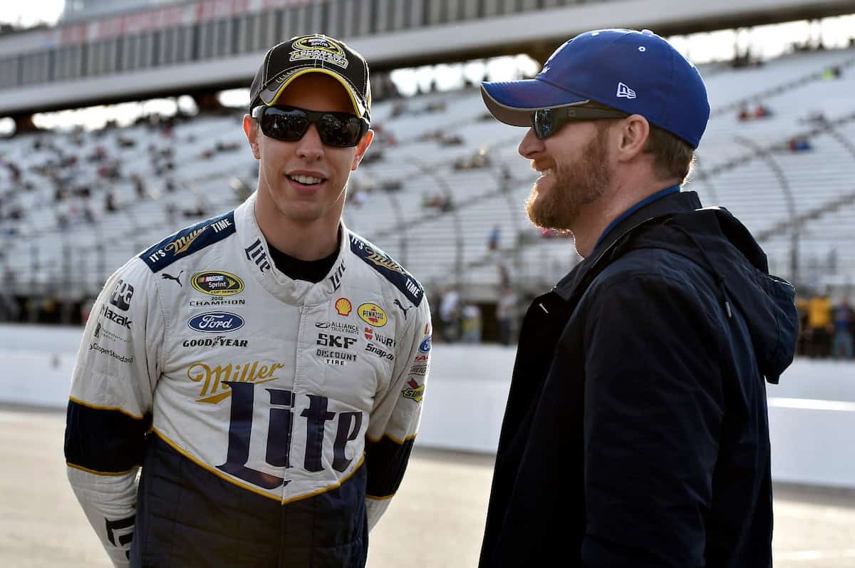 25-27 September, 2015, Loudon, New Hampshire USA Brad Keselowski and Dale Earnhardt Jr © 2015, Nigel Kinrade NKP