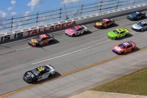 #66: Chad Finchum, Garage 66, Ford Mustang, #19: Chase Briscoe, Joe Gibbs Racing, Bass Pro Shops Toyota Camry