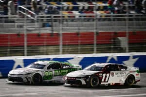 #20: Christopher Bell, Joe Gibbs Racing, Interstate Batteries Toyota Camry, #11: Denny Hamlin, Joe Gibbs Racing, National Debt Relief Toyota Camry