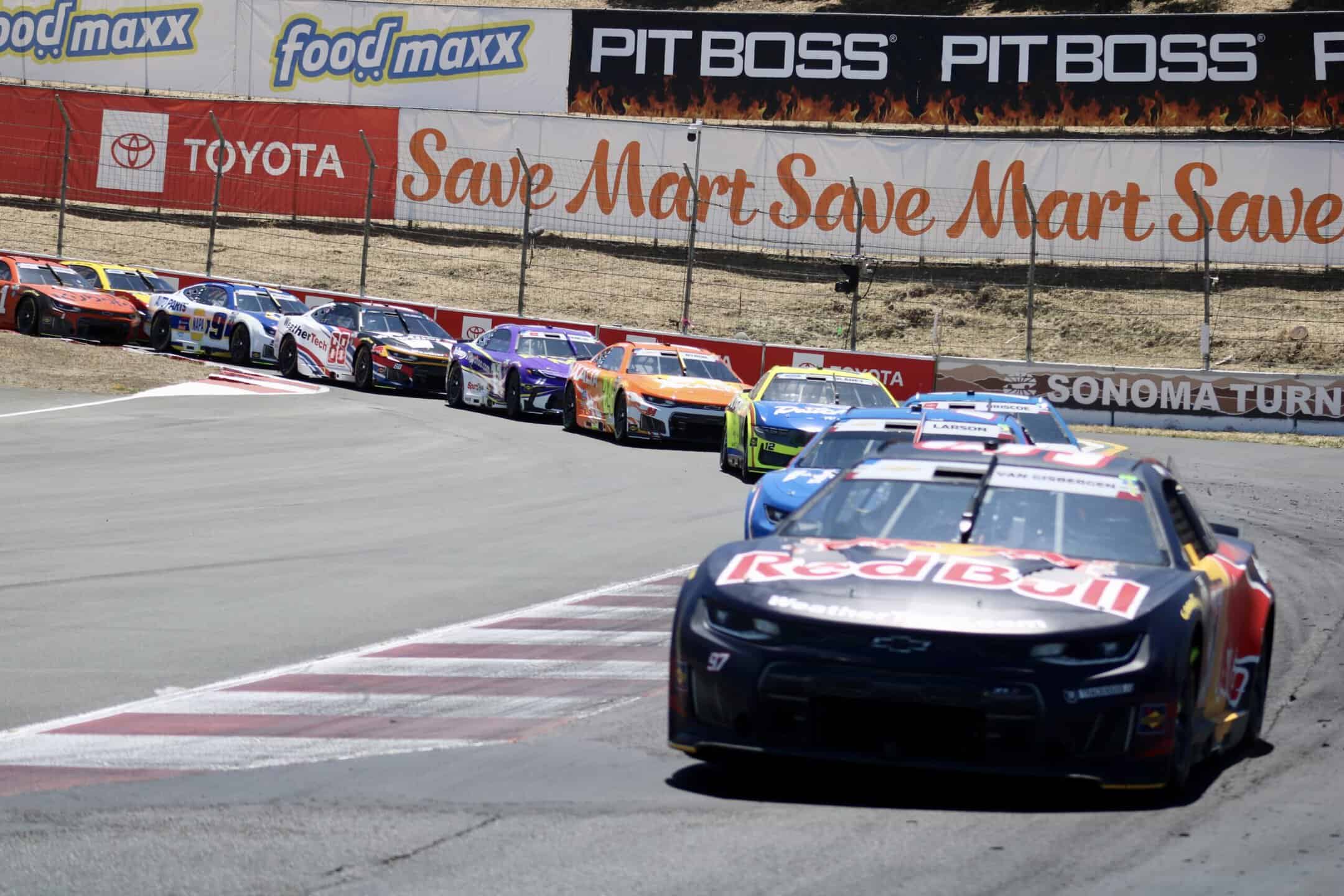 NASCAR Cup Series Sonoma Raceway Shane van Gisbergen pack racing