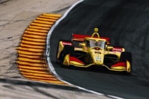 NTT IndyCar Series driver Alex Palou drives for Chip Ganassi Racing at Road America in 2026.