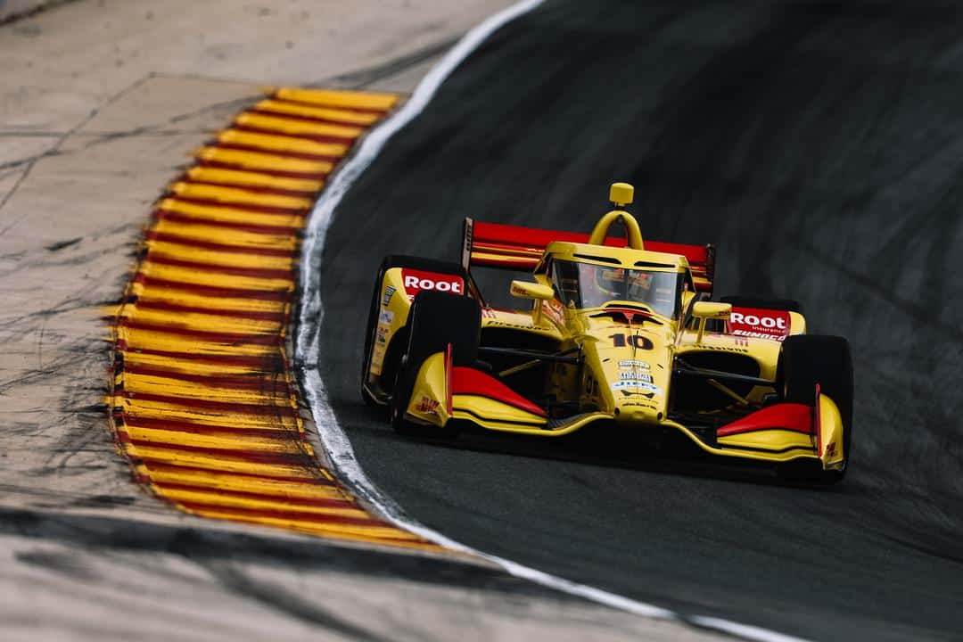 NTT IndyCar Series driver Alex Palou drives for Chip Ganassi Racing at Road America in 2026.