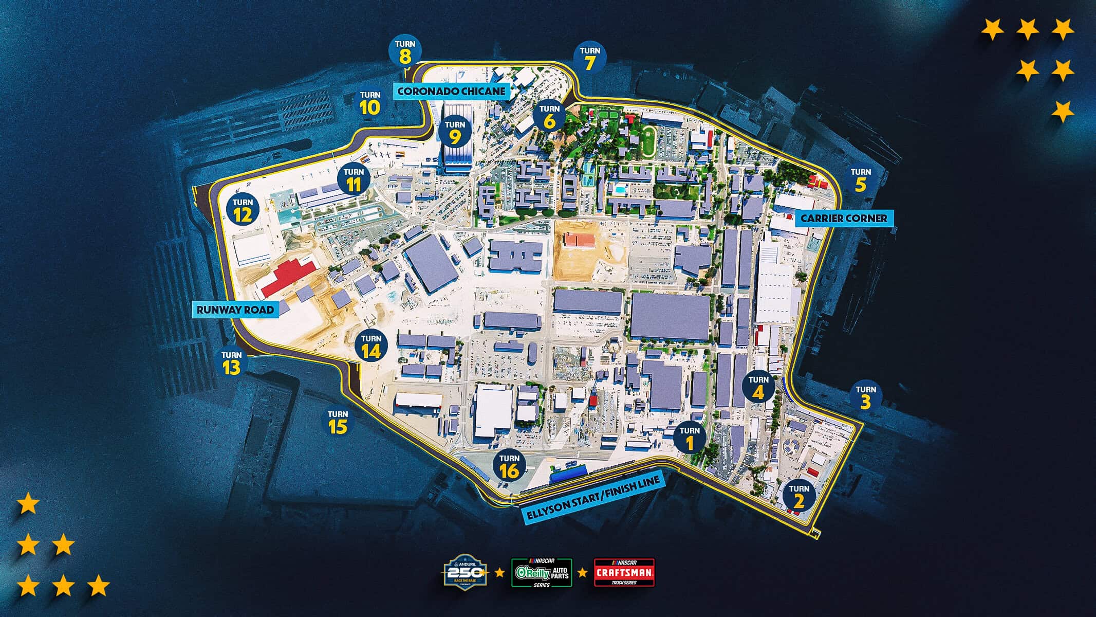 NASCAR San Diego Naval Base Coronado course map