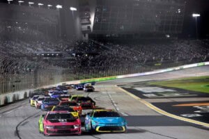 NASCAR Cup Atlanta EchoPark #12: Ryan Blaney, Team Penske, BODYARMOR FLASH I.V. Ford Mustang, #23: Bubba Wallace, 23XI Racing, Columbia PFG/Academy Sports Toyota Camry pack racing