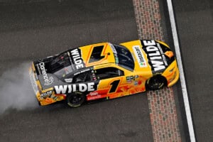 #1: Carson Kvapil, JR Motorsports, Wilde Protein Crackers Chevrolet Camaro celebrates his win