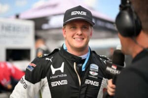 Mick Schumacher after finishing eighth in the Music City Grand Prix at Nashville Superspeedway.