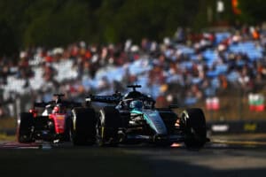 Hungarian Grand Prix, Friday, Getty Images BUDAPEST, HUNGARY - JULY 24: George Russell of Great Britain driving the (63) Mercedes AMG Petronas F1 Team W17 leads Charles Leclerc of Monaco driving the (16) Scuderia Ferrari SF-26 on track during practice ahead of the F1 Grand Prix of Hungary at Hungaroring on July 24, 2026 in Budapest, Hungary.
