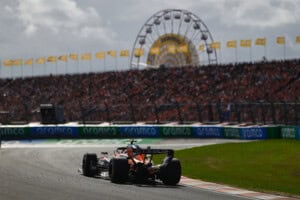 ZANDVOORT, NETHERLANDS - AUGUST 22: Lando Norris of Great Britain driving the (1) McLaren MCL40 Mercedes on track during qualifying ahead of the F1 Grand Prix of Netherlands at Circuit Zandvoort on August 22, 2026 in Zandvoort, Netherlands.