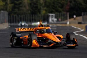 Christian Lundgaard practices for the 2026 OnlyBulls Grand Prix of Portland.