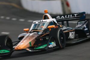 NTT IndyCar Series driver Dennis Hauger races for Dale Coyne Racing during the 2026 Ontario Honda Dealers Indy Markham.