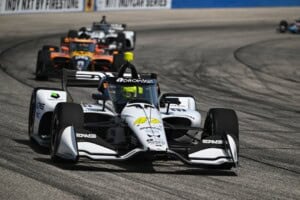 Mick Schumacher at the 2026 Snap-On Milwaukee Mile Doubleheader weekend.