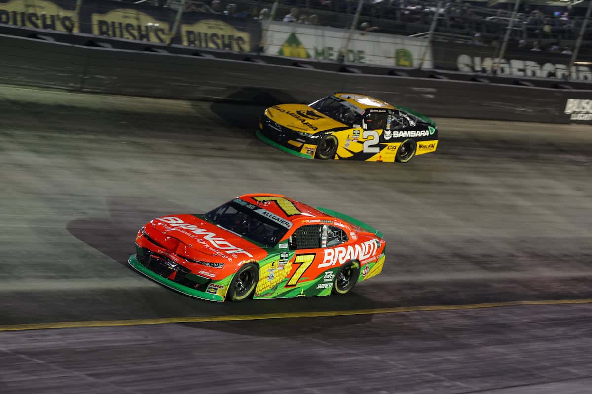 NASCAR O'Reilly Auto Parts Series Bristol #7: Justin Allgaier, JR Motorsports, BRANDT Professional Agriculture Chevrolet Camaro and Jesse Love racing