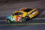 #54: Ty Gibbs, Joe Gibbs Racing, M&M's Kyle Busch Tribute Toyota Camry NASCAR Cup Series Bristol