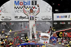 2026 Cup Darlington II Christopher Bell celebration (Credit: NKP)