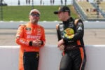 #7: Justin Allgaier, JR Motorsports, Precision Build / BRANDT Chevrolet Camaro; #1: Carson Kvapil, JR Motorsports, Bass Pro Shops Chevrolet Camaro Iowa Speedway NASCAR O'Reilly Auto Parts Series